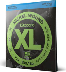 Daddario EXL165 Nickel Wound Bass Guitar Strings Custom Light 45-105 Long Scale