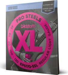 Daddario EPS170-5SL 5-String ProSteels Bass Guitar Strings Light 45-130 Super Long Scale - 10% nyitási akció
