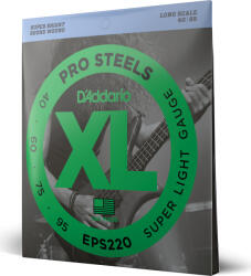  Daddario EPS220 ProSteels Bass Guitar Strings Super Light 40-95 Long Scale