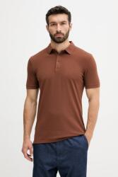 Sisley pamut póló barna, sima, 3089S300T - barna L