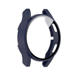 Samsung Galaxy Watch 4 / 5 / 6 / FE (40 mm), Műanyag védőkeret, kijelzővédő üveggel, közepesen ütésálló, szíj nélkül, sötétkék