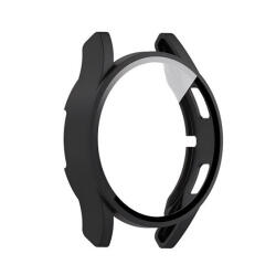 Samsung Galaxy Watch 4 / 5 / 6 / FE (40 mm), Műanyag védőkeret, kijelzővédő üveggel, közepesen ütésálló, szíj nélkül, fekete