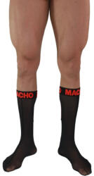 Macho Underwear MACHO - vékony zokni egy méretben fekete-piros színben