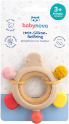 Baby-Nova szilikon és fa rágóka 3hó+ (lányos)