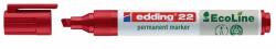 edding Marker permanent Edding 22 Ecoline, corp plastic, varf tesit 1-5 mm, rosu (ED000312) - birotica-asp