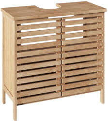 PAKOWORLD Masca de chiuveta baie Sicela lemn, Natural, 60x28x80 cm (199-000509)