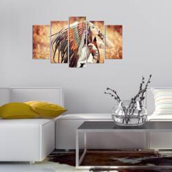Charm Tablou MDF ( 5 buc ) Amerindieni Frumoasa, Multicolor, 60x110 cm (223CHR1994)