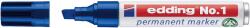 edding Marker permanent edding No. 1, corp metalic, varf tesit, 1-5 mm, albastru (ED13)