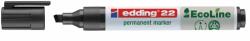 edding Marker permanent Edding 22 Ecoline, corp plastic, varf tesit 1-5 mm, negru (ED000313)