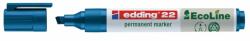 edding Marker permanent Edding 22 Ecoline, corp plastic, varf tesit 1-5 mm, albastru (ED000311) - birotica-asp