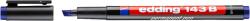 edding Marker permanent edding 143 B, corp plastic, varf tesit, 1-3 mm, albastru (ED143003)