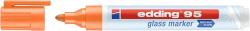edding Marker pentru sticla edding 95, corp plastic, varf rotund, 1.5-3 mm, portocaliu (ED495006)