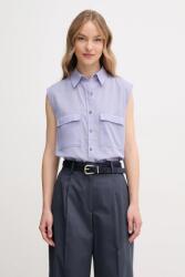 Calvin Klein pamut ing női, galléros, lila, regular, K20K208224 - lila 38