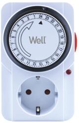 Well Priza programabila mecanica Well, pentru interior, setare min 15 minute (TIMER-MEC-04-WL)