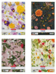 Herlitz spirál füzet A/4, vonalas, 70 lapos, Flower, többféle (HRL-400201493)