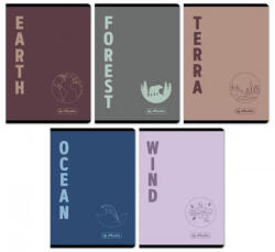 Herlitz tűzött füzet A/5, 32 lap vonalas, Terra, többféle (HRL-400200785)