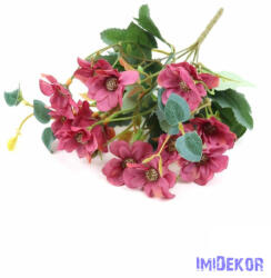  Kisfejes selyem csokor 30 cm - Mályva