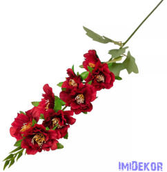 Virágos selyemvirág ág 76cm - Bordó