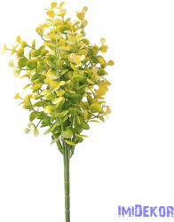  Eukaliptusz 7 ágú műzöld csokor 35cm - Sárgás zöld