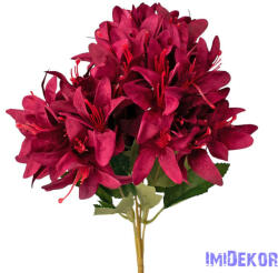  Selyemvirág 5 ágú csokor 29cm - Wine red