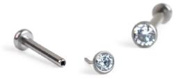  Push-in labret titánból beágyazott kővel Átlátszó8