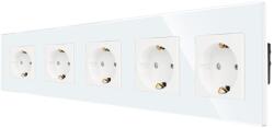 Luxion Priza Cvintupla LUXION cu rama din sticla SmartElectro IntelligentHouse (LX-5MP010G-W)