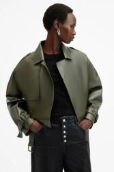 AllSaints bőrdzseki OPHELIA női, zöld, átmeneti, oversize, W045LB - zöld L