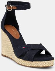 Tommy Hilfiger szandál FLAG HIGH WEDGE ESPAD CRISSCROSS - sötétkék Női 40