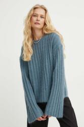 By Malene Birger gyapjú pulóver CIERRA meleg, női, Q72535001 - kék L