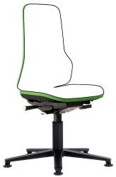 Bimos ESD műhelyszékváz Bimos 9570E háttámlával Bimos Neonhoz, szinkron mechanizmussal, siklókkal, kék/zöld