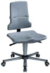 Bimos Sintec 9803 műhelyszék lábtartóval, kerekekkel, tartós érintkező, sötétszürke