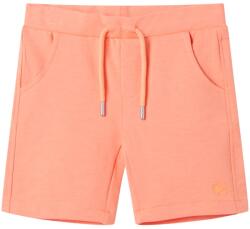 vidaXL Neon narancssárga gyerekrövidnadrág húzózsinórral 116, 30°C-ig mosógépben mosható 12061 (12061)