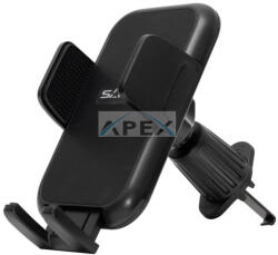 Somogyi Elektronic SA063 autós mobiltartó, kb. 55 - 95 mm, félautomata, szellőzőre, egykezes, szilikon felület, forgatható, billenthető - webmuszaki