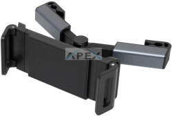 Somogyi Elektronic SA066 autós mobiltartó, mobiltelefonhoz, táblagéphez, 4.7-12.9 képátlóig, hátsó utasok számára, fejtámlára szerelhető - webmuszaki