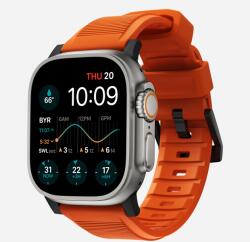 Nomad Rugged Apple Watch S4/S5/S6/S7/S8/S9/SE/Ultra Szíj 42/44/45/49mm - Narancs/Fekete (NM01217985) (NM01217985)