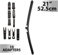 Carguard Ablaktörlő 21"/52, 5 cm, 10 db adapterrel, 55741N