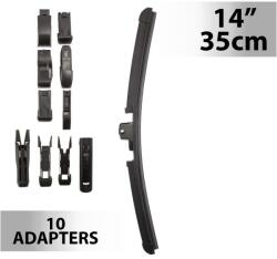 Carguard Ablaktörlő 14"/35 cm, 10 db adapterrel, 55734N