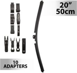 Carguard Ablaktörlő 20"/50 cm, 10 db adapterrel, 55740N