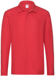 Fruit of the Loom Férfi prémium hosszú ujjú pólóing 3XL vörös