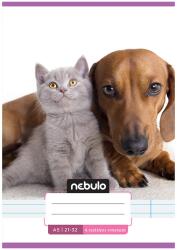 Nebulo Nebulo: Tűzött 4. osztályos tacskó és szürke cica mintás vonalas füzet 21-32 A/5 (VO4-1-CM-A5-12345939) - innotechshop