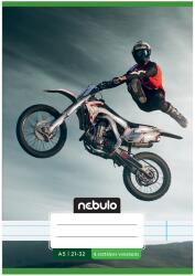 Nebulo Nebulo: Tűzött 4. osztályos freestyle motoros mintás vonalas füzet 21-32 A/5 (VO4-2-VM-A5-12346349) - innotechshop