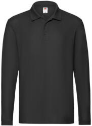 Fruit of the Loom Férfi prémium hosszú ujjú pólóing 3XL fekete