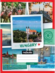 Nebulo Nebulo: Tűzött vonalas Magyarország mintás füzet 81-32 A/4 (VO-OVM-A4-12348374) - innotechshop