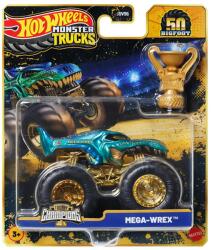 Mattel Hot Wheels Monster Trucks: Mega-Wrex bajnok kisautó serleggel 1/64 - Mattel (JDV96/JDW01) - innotechshop