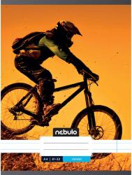 Nebulo Nebulo: Tűzött vonalas biciklis mintás füzet 81-32 A/4 (VO-XM-A4-12347681)