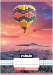 Nebulo Nebulo: Tűzött hőlégballon a levendulák felett mintás kockás füzet 27-32 A/5 (NR-CM-A5-12346486) - innotechshop