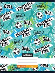 Nebulo Nebulo: Tűzött sima Football time feliratos füzet 80-32 A/4 (SI-XM-A4-20250203) - innotechshop