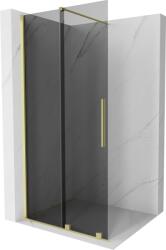 Mexen Velar, zuhany paraván tolóajtóval Walk-in 85 x 200 cm, 8mm szürke üveg, arany matt, 871-085-000-43-55 (871-085-000-43-55)