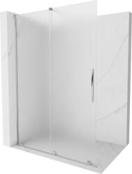Mexen Velar, zuhany paraván tolóajtóval Walk-in 140 x 200 cm, 8 mm-es matt üveg, króm, 871-140-000-33-01 (871-140-000-33-01)