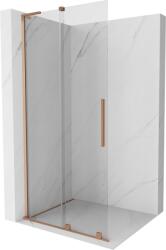 Mexen Velar L, eltolható zuhany paraván Walk-in 120 x 200 cm, 8 mm átlátszó üveg, rézmatt, 871-120-003-03-65 (871-120-003-03-65)